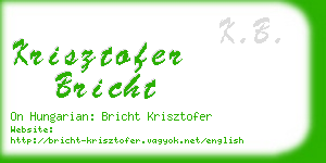 krisztofer bricht business card